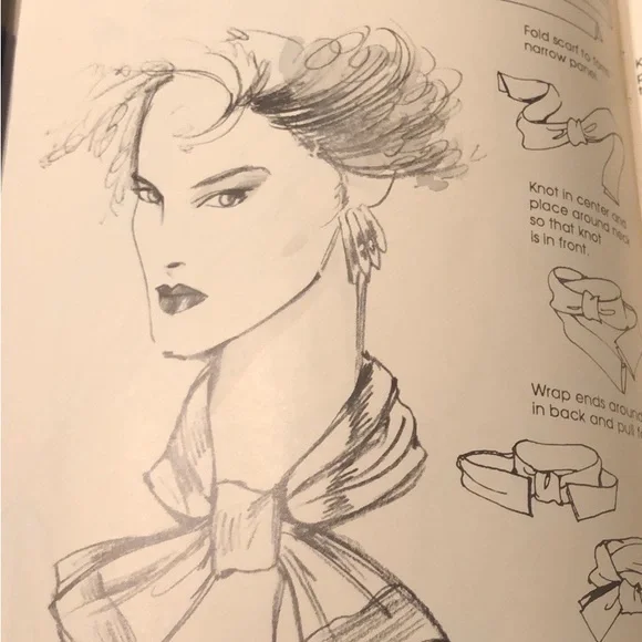 Vintage Bill Blass Silk Scarf Burgundy Navy Baroque Ornate Print - Picture 10 of 11